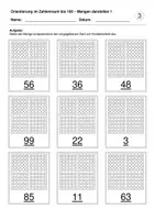 Vorschau - Arbeitsblätter - Mengen darstellen (Zahlenraum bis 100) - Deckblatt