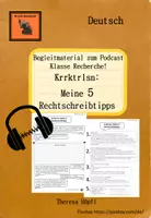 Vorschau - Arbeitsblätter - Krrktrlsn: Meine 5 Rechtschreibtipps - Deckblatt