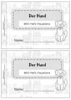 Vorschau - Arbeitsblätter - Haustiere - Mini-Heft - Der Hund Klasse 2/3 - Seite 1