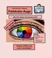 Vorschau - Stundenentwürfe - KUNST Schritt für Schritt: Farbkreis Auge inkl. Vorlage (Deckfarbenmalerei) - Deckblatt