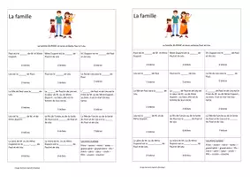 Vorschau - Arbeitsblätter - Die Familie (Rätsel) / La famille FLE (devinette) - Deckblatt
