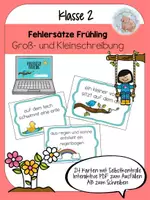 Vorschau - Arbeitsblätter - Fehlersätze zur Groß- und Kleinschreibung - Deckblatt