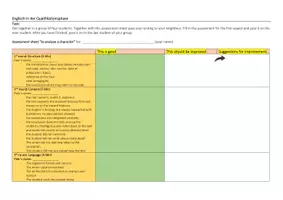 Vorschau - Arbeitsblätter - assessment sheets für Operatoren, skill files, improving writing skills - Seite 1