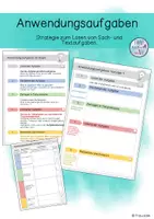 Vorschau - Arbeitsblätter - Strategie für Anwendungsaufgaben Klasse 5/6 - Deckblatt
