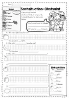 Vorschau - Arbeitsblätter - Sachaufgaben Einmaleins „Obstsalat“ – Arbeitsblätter Mathe Grundschule (Klasse 2–3, Textaufgaben & Problemlösen) - Seite 2