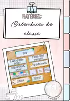 Vorschau - Mal- und Bastelvorlagen - Tafelkalender/ Calendrier de classe (Französisch) - Deckblatt