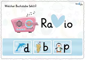 Vorschau - Interaktives Material - b, d oder p? - Interaktives PDF für Leseanfänger - Seite 2