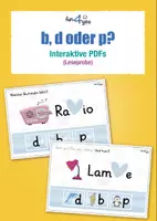 Vorschau - Interaktives Material - b, d oder p? - Interaktives PDF für Leseanfänger - Deckblatt