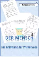 Vorschau - Arbeitsblätter - Biologie: Der Mensch - Belastung der Wirbelsäule - Deckblatt