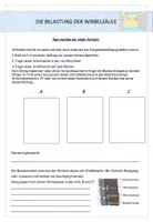 Vorschau - Arbeitsblätter - Biologie: Der Mensch - Belastung der Wirbelsäule - Seite 3