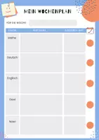 Vorschau - Anderer Materialtyp - Mein Wochenplan - Deckblatt