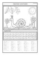 Vorschau - Arbeitsblätter - Rechnen und malen- Frühling - Seite 3
