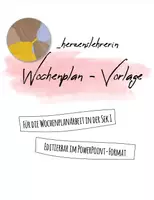 Vorschau - Arbeitsblätter - Vorlage Wochenplan - Homeschooling - Deckblatt