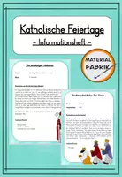 Vorschau - Merkblätter - Informationskarten - Feiertage im katholischen Kirchenjahr - Deckblatt