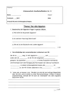 Vorschau - Klassenarbeiten - Klassenarbeit "Altes Ägypten" inkl. Erwartungshorizont - Deckblatt