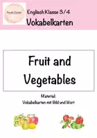 Vorschau - Bildkarten - Fruit and Vegetable Vokabelkarten - Deckblatt