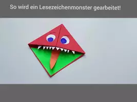 Vorschau - Bildkarten - So wird ein Lesezeichenmonster gefaltet! - Deckblatt