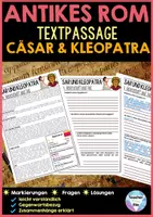 Vorschau - Arbeitsblätter - Antikes ROM Arbeitsblätter - Cäsar und Kleopatra - Deckblatt