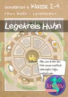 Vorschau - Stationenlernen - Legekreis die Entwicklung im Ei - das Huhn - Deckblatt
