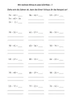 Vorschau - Arbeitsblätter - Addition und Subtraktion bis 100 - Deckblatt