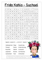 Vorschau - Arbeitsblätter - Frida Kahlo - Künstlerportrait inkl. Suchsel - Seite 2