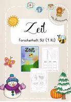 Vorschau - Unterrichtsreihen - Forscherheft:Jahreszeiten, Wochentage, Monate, Datum (1.Kl) - Deckblatt
