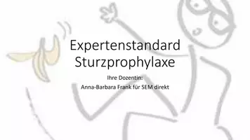 Vorschau - Präsentationen/Tafelbilder - Präsentation Expertenstandard Sturzprophylaxe - Deckblatt