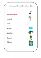 Vorschau - Arbeitsblätter - Verbinde das Wort mit dem richtigen Bild Buchstabe V - Seite 2