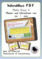 Vorschau - Unterrichtsreihen - interaktives PDF, Lernspiel: Messen und Rechnen mit Längen - Deckblatt