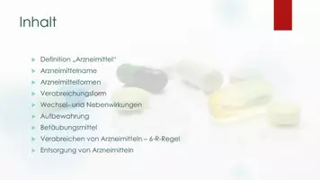 Vorschau - Präsentationen/Tafelbilder - Arzneimittellehre - Seite 1