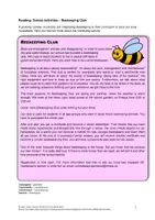 Vorschau - Arbeitsblätter - Reading Comprehension: Beekeeping Club + Mediation (Leseverstehen A2) - Deckblatt
