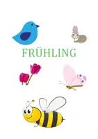 Vorschau - Arbeitsblätter - Übungs- und Zusatzmaterial mit Frühlingswörter - Deckblatt