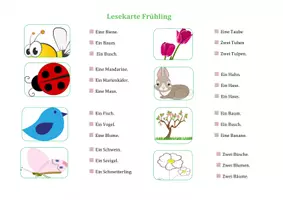 Vorschau - Arbeitsblätter - Übungs- und Zusatzmaterial mit Frühlingswörter - Seite 1
