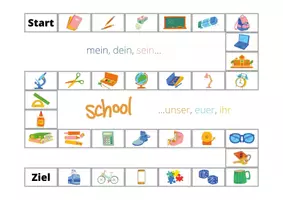 Vorschau - Spiele - mein, dein, seine- Possessivbegleiter spielerisch einüben - Deckblatt