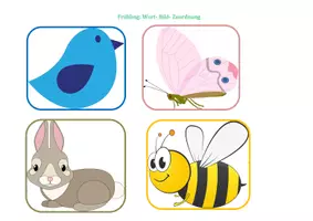 Vorschau - Arbeitsblätter - Wortschatzarbeit: Frühling, Bild - Wort-Zuordnung Klasse 1 - Deckblatt