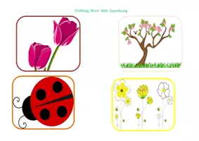 Vorschau - Arbeitsblätter - Wortschatzarbeit: Frühling, Bild - Wort-Zuordnung Klasse 1 - Seite 2