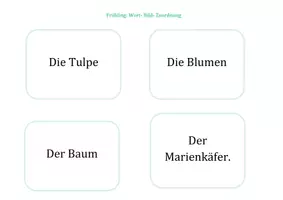 Vorschau - Arbeitsblätter - Wortschatzarbeit: Frühling, Bild - Wort-Zuordnung Klasse 1 - Seite 3