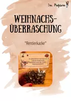 Vorschau - Mal- und Bastelvorlagen - Weihnachtsüberraschung "Rentierkacke" - Deckblatt