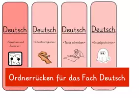 Vorschau - Unterrichtsreihen - Ordnerrücken Deutsch (NRW) - Deckblatt