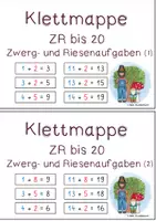 Vorschau - Arbeitsblätter - Klettmappe - Addition ZR bis 20 - Zwerg und Riesenaufgaben zuordnen - Seite 3