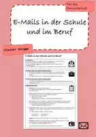 Vorschau - Merkblätter - Merkblatt E-Mails in der Schule und im Beruf - Deckblatt