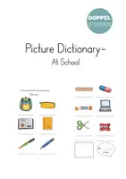 Vorschau - Arbeitsblätter - Picture Dictionary "At School" - Bilderwörterbuch - Deckblatt