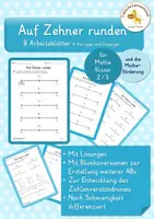 Vorschau - Arbeitsblätter - Auf Zehner runden - differenzierte Arbeitsblätter im ZR 100 - Deckblatt