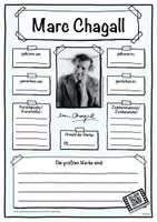 Vorschau - Unterrichtsreihen - Künstler Steckbrief Marc Chagall - Deckblatt