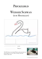 Vorschau - Mal- und Bastelvorlagen - Prickeln / Ausschneiden „WEIßER SCHWAN“ zum Hinstellen - Deckblatt