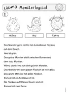 Vorschau - Arbeitsblätter - Monstermäßig Lesen - Leseübungen - Seite 2