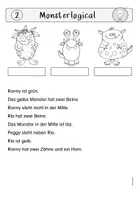 Vorschau - Arbeitsblätter - Monstermäßig Lesen - Leseübungen - Seite 3
