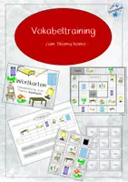 Vorschau - Arbeitsblätter - Vokabeltraining zum Thema home - Wortkarten und Spiele - Deckblatt