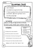 Vorschau - Arbeitsblätter - Für Diktate üben - Gruseliger Spaß - Klasse 2 Halloween Deutsch Grundschule - Seite 3