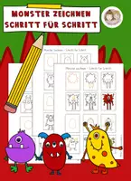 Vorschau - Arbeitsblätter - Kunst Lückenfüller, Schritt für Schritt Monster zeichnen, Kunstidee für Zwischendurch - Deckblatt